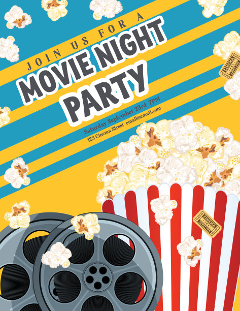 电影之夜的背景图片下载