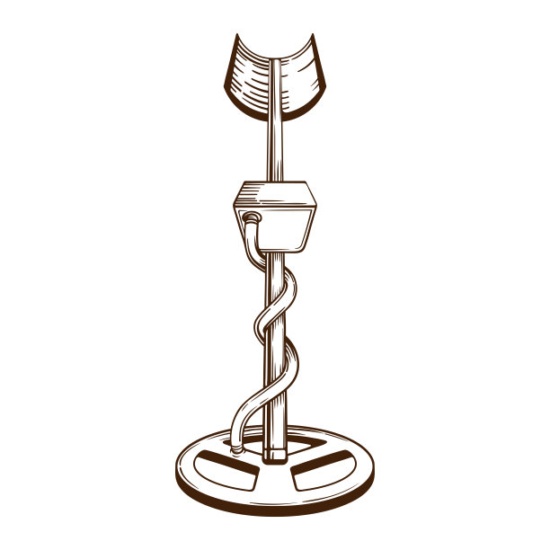 金属探测器宝藏矢量图标。设备搜索黄金发现传感器冒险猎人工具装置图片下载