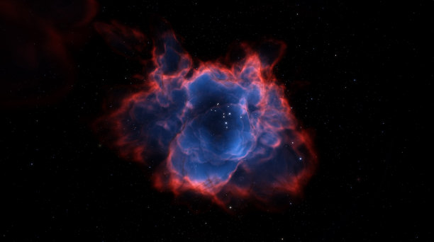 宇宙中恒星和星系之间的宇宙星云。外太空的气体、尘埃、云团和星云。宇宙的诞生和膨胀。恒星和行星从星云中形成。三维渲染图片下载