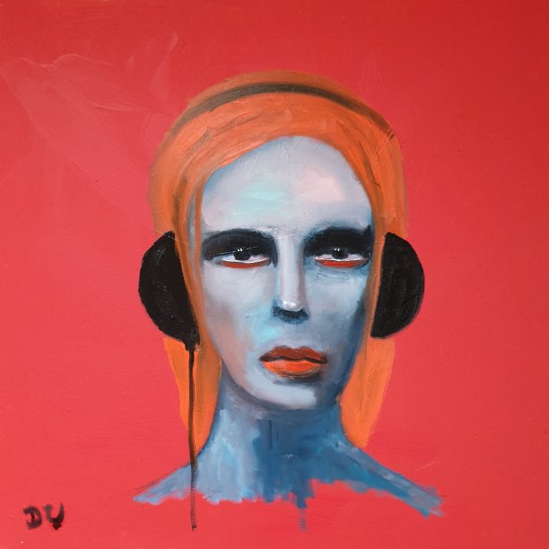 抽象女性油画肖像图片下载