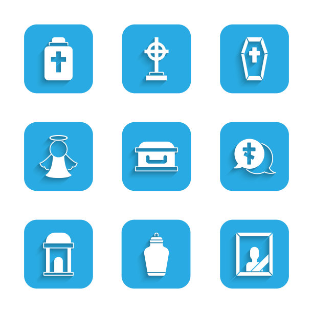 用十字骨灰盒摆放棺材悼念照片图片下载