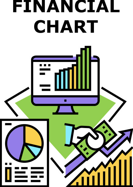 财务图表概念色图片下载