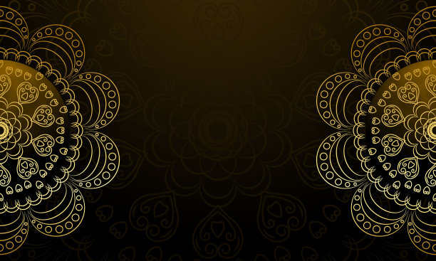 金色黑色框架向量。圆形装饰框架股票插图图片下载