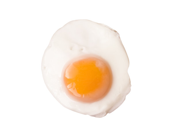 煎蛋孤立在白色背景上图片下载