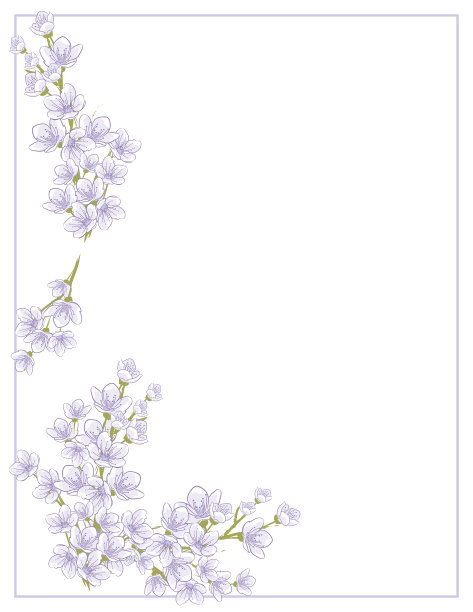 樱花邀请模板图片下载