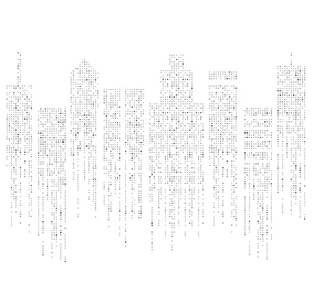 城市像素化黑图片下载