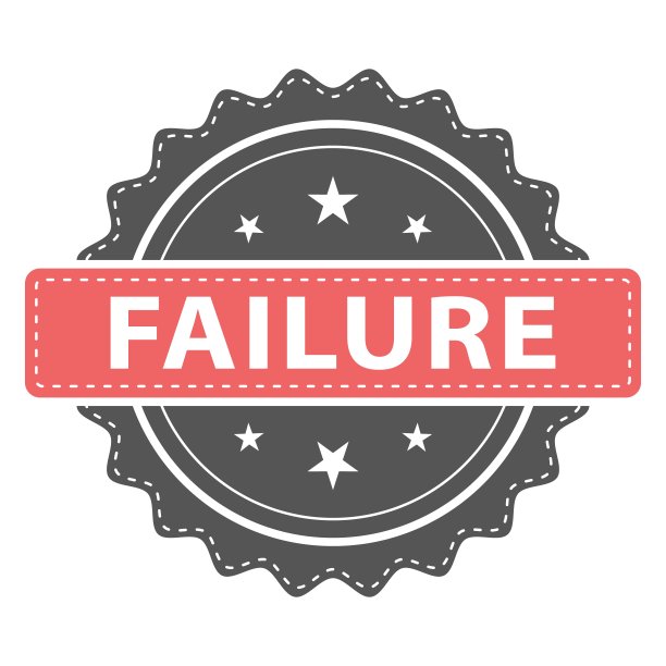 失败印章,印章。矢量徽章，图标模板。插图孤立在白色背景。图片下载