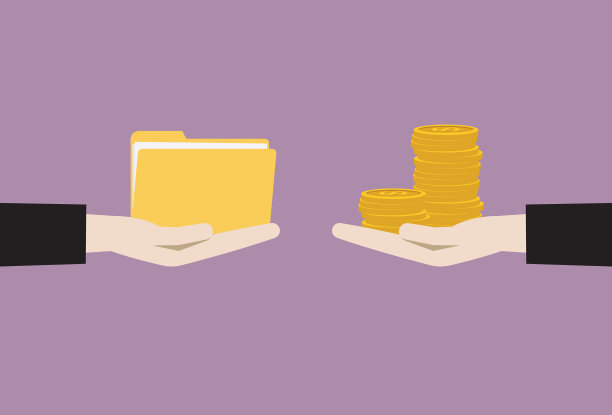 商人在文件和金钱之间交换图片下载