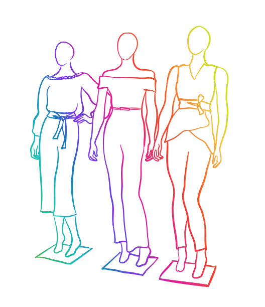 秃头模特彩虹图片下载