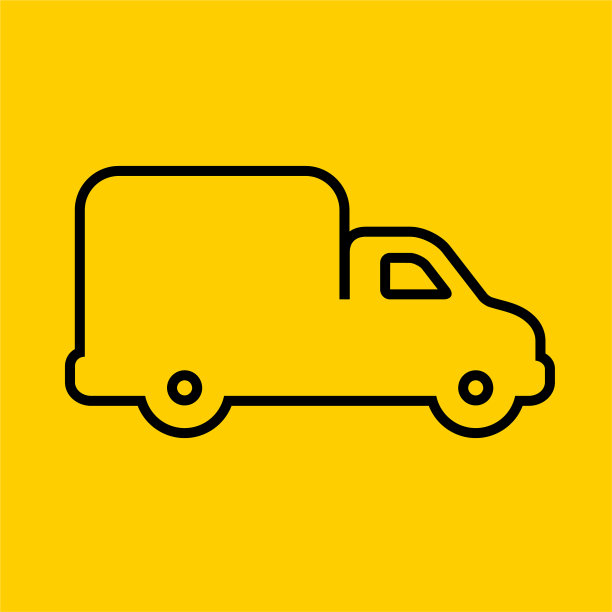 送货卡车侧视图图标图片下载