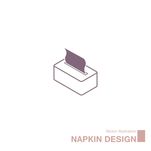 矢量绘制餐巾。图片下载