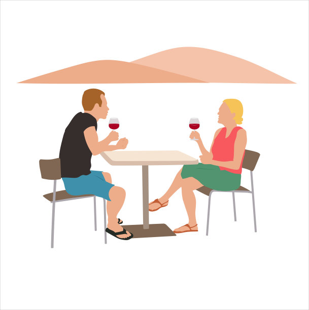 情侣在一起喝酒甜点图片下载