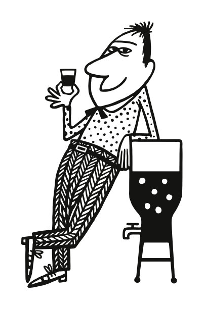 靠在饮水机上的男人图片下载