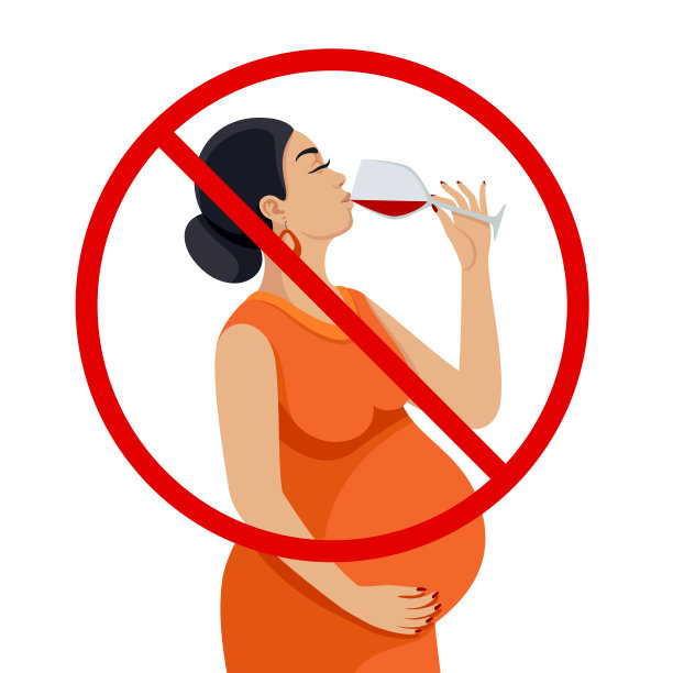 孕妇喝酒。图片下载