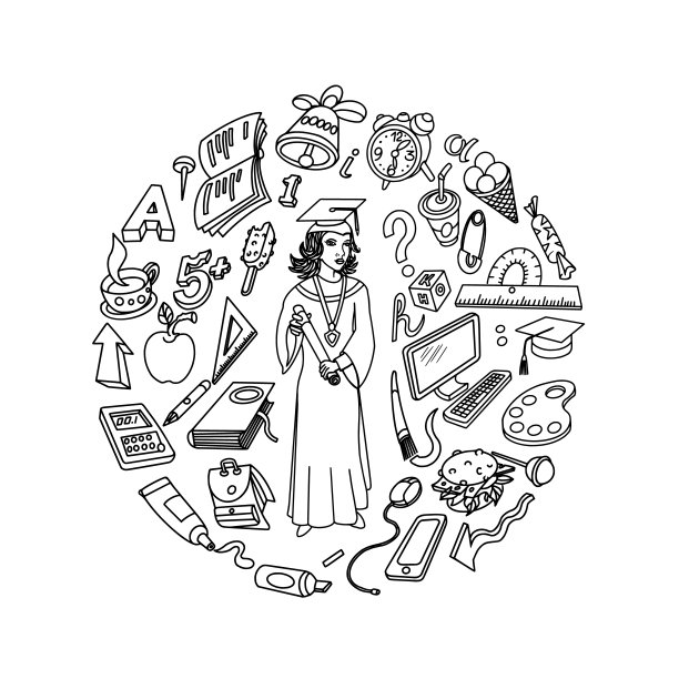 教育涂鸦向量集图片下载