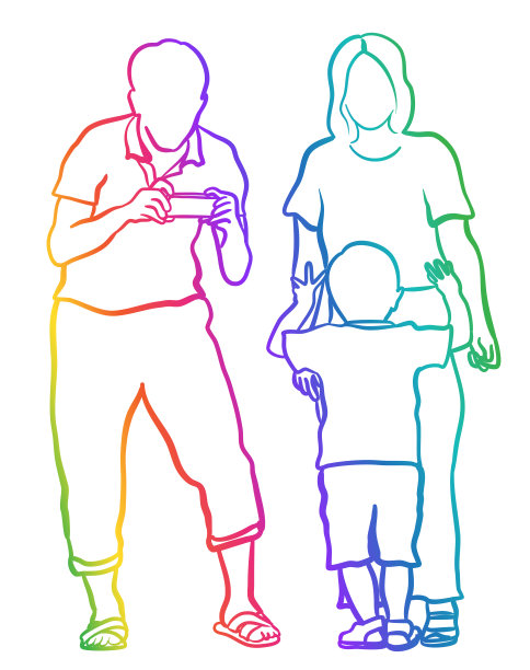 捕捉记忆家庭照片彩虹图片下载