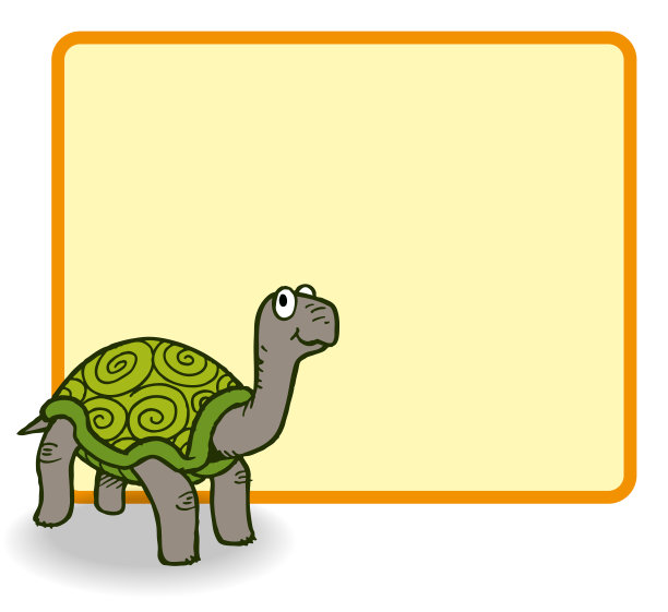 快乐可爱的乌龟在空白的标志图片下载