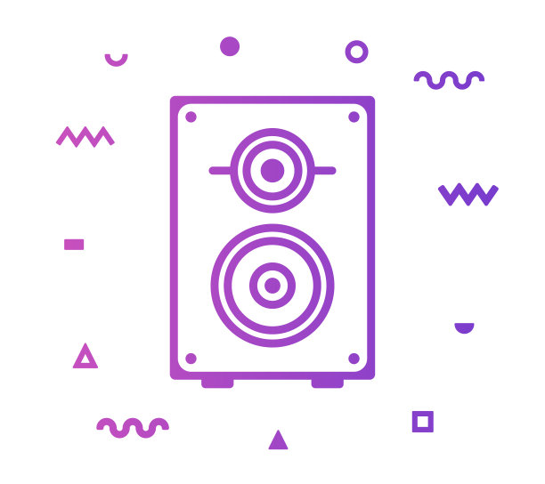 喇叭线条风格图标设计图片下载