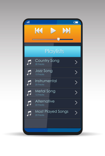 智能手机音乐应用图片下载