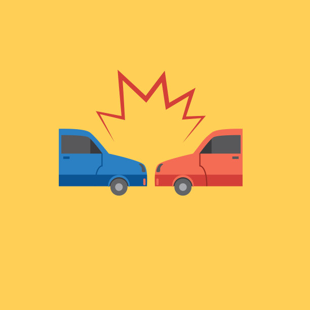 平面设计的汽车保险图标图片下载