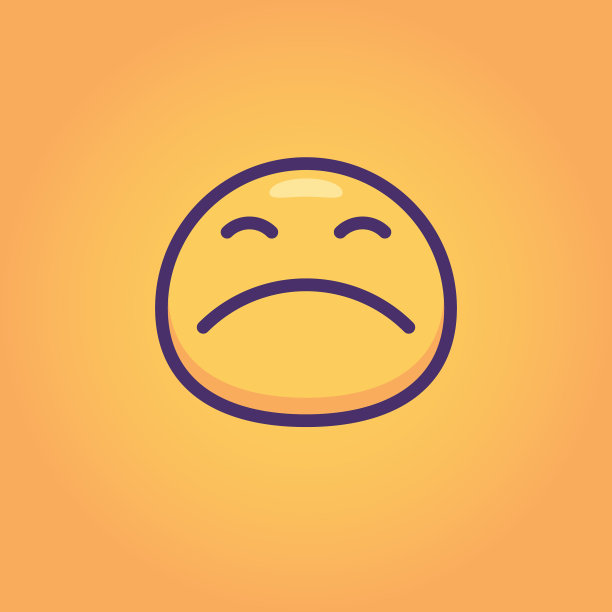 表情泡泡形状橙色背景图片下载