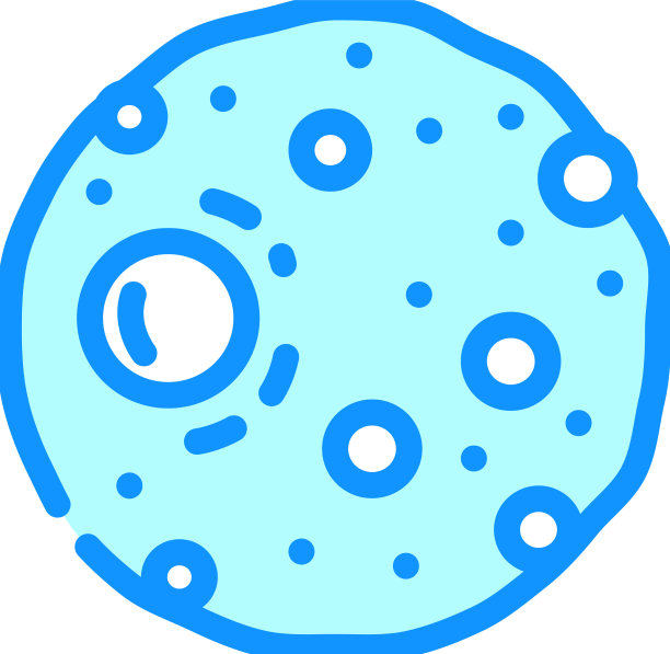 月球地球自然卫星彩色图标图片下载