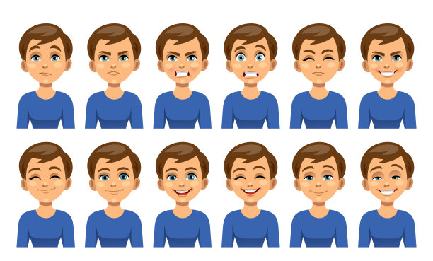 男人的面部情绪图片下载