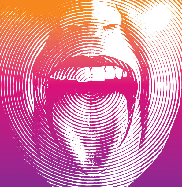 女人的嘴笑着，微笑着图片下载