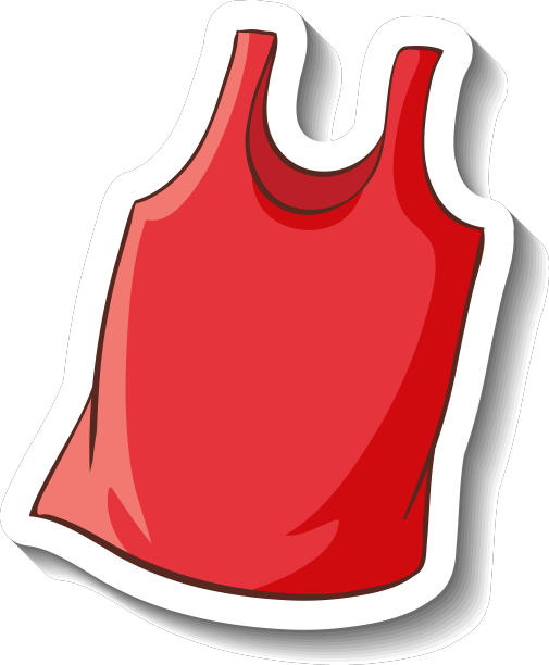 贴纸模板与红色坦克顶部孤立图片下载