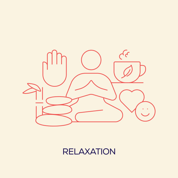 放松相关矢量概念插图图片下载