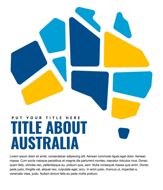 页面设计上的澳大利亚地图图片下载
