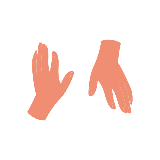 人类的手刷孤立在白色背景。通用模板设计。矢量插图,平图片下载