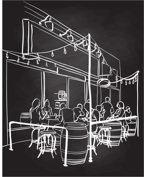 时尚的葡萄酒庭院黑板图片下载