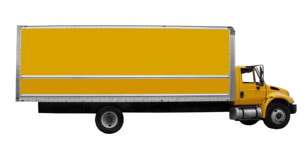 橙色的运货卡车图片下载