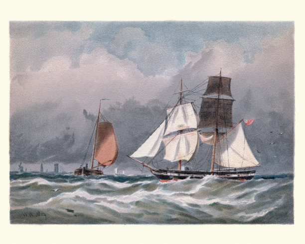 十九世纪维多利亚时代的帆船图片下载