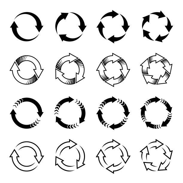 矢量箭头，圆形设计元素图片下载