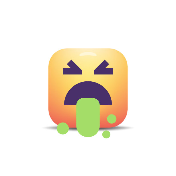 表情方块形状可爱的颜色和阴影效果图片下载