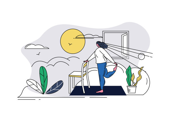 女人在家练瑜伽，健康的生活方式，不出门。图片下载