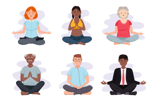 冥想人莲花姿势图片下载