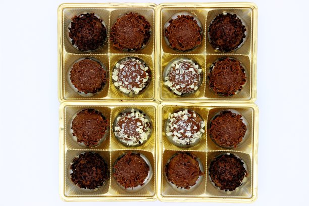 金色包装的巧克力图片下载