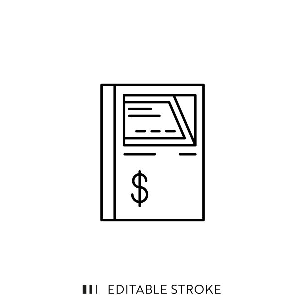 ATM图标与可编辑的描边和像素完美。图片下载