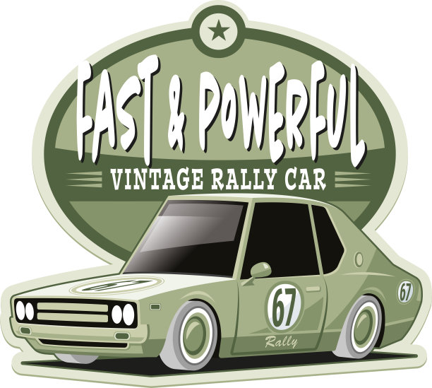 拉力赛赛车t恤设计图片下载