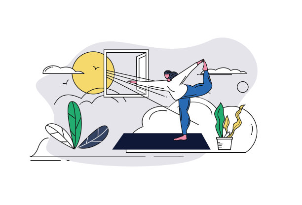 男人在家练瑜伽，健康的生活方式，呆在家里。图片下载