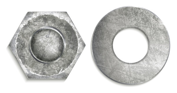 垃圾建筑螺母和垫圈图片下载