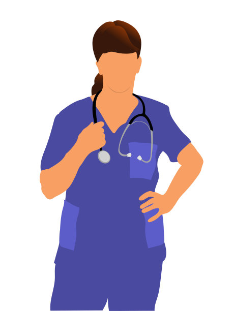 护士上半身平面设计图片下载