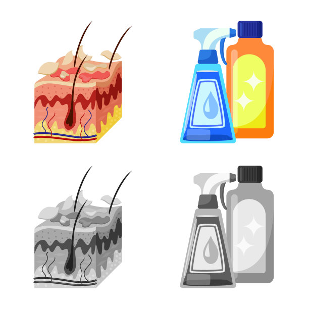 隔离对象医学和疼痛图标集图片下载