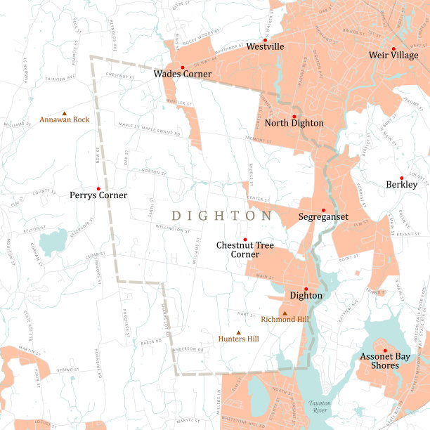 MA布里斯托尔数字矢量路线图图片下载