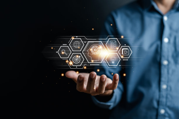 Ai聊天人工智能，人类利用智能手机查找数据的信息技术，在全球范围内对在线发现的大数据进行分析和生成。图片下载