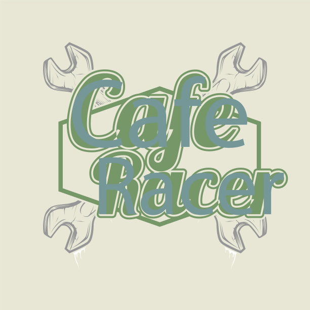 复古风格的咖啡赛车手画衬衫图片下载