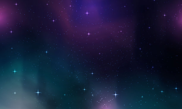 色彩丰富的空间与闪亮的星星矢量背景图片下载